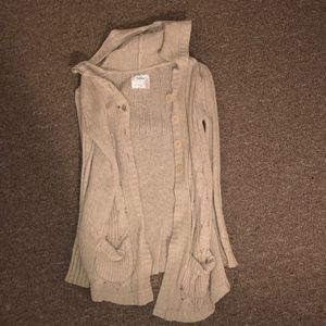 Cream colored cardigan sweater